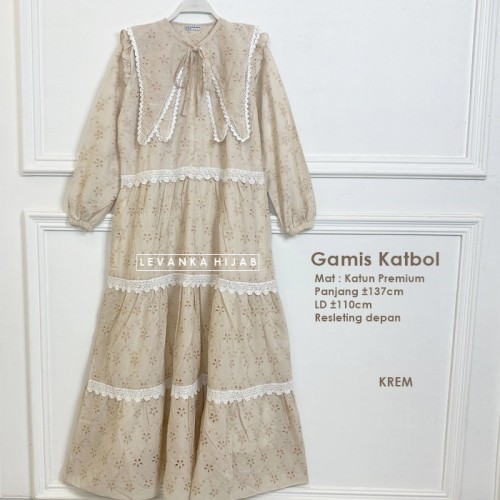 GNi-005 Gamis Katun Bordir Bolong